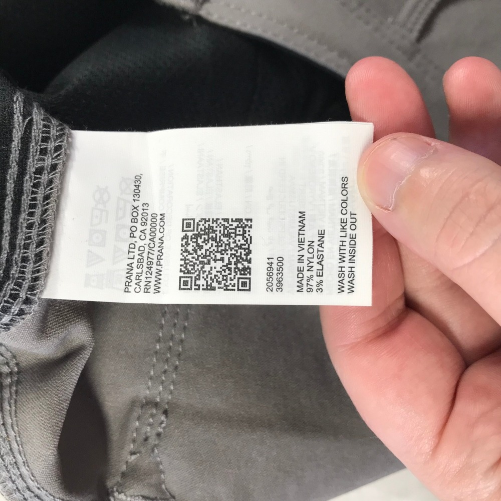 Prana Stretch Zion Pant Mens 38x36 Pewter Grey Relaxed Straight Hiking 2056941 - Picture 5 of 8